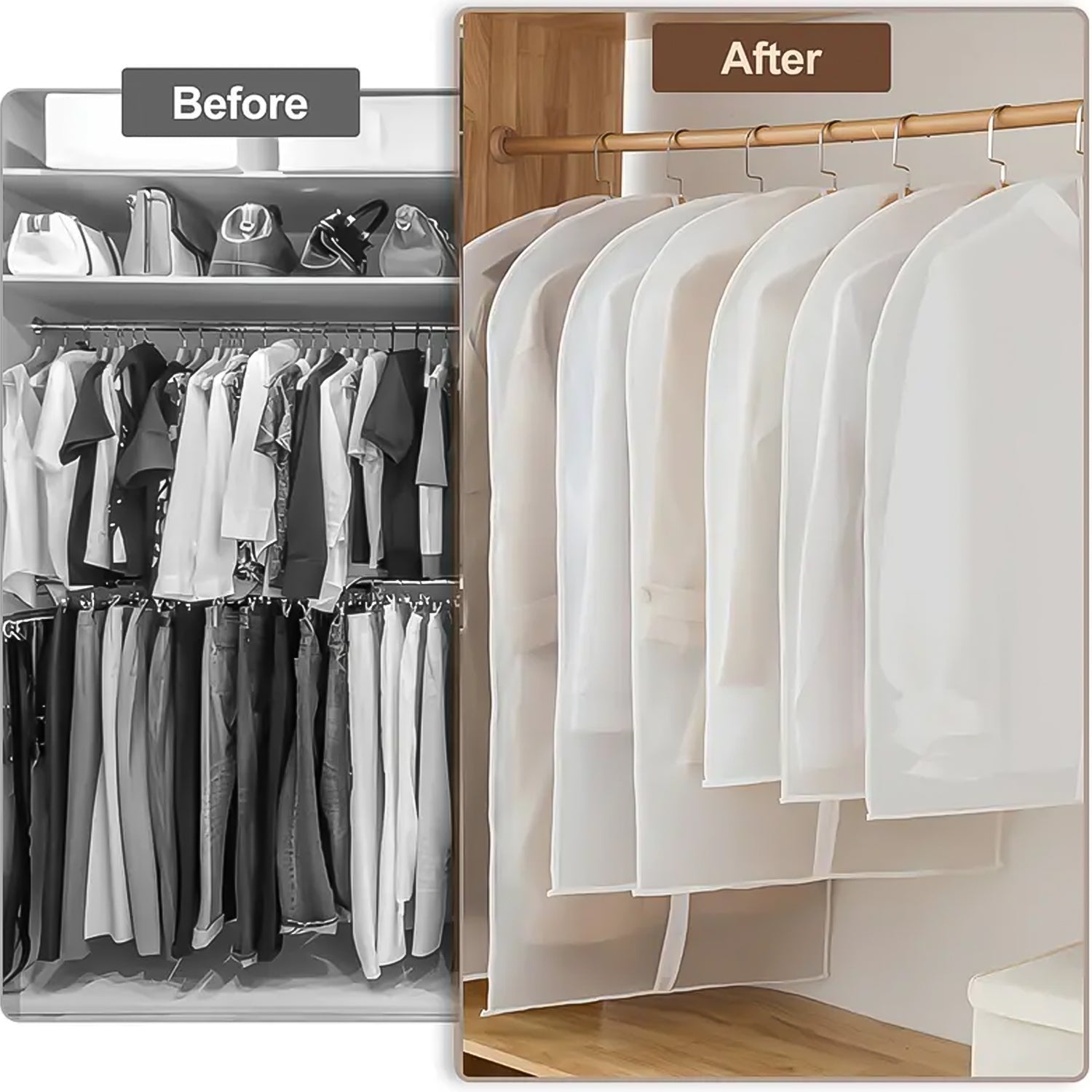 Portable Non-Woven Men's Suit Cover with Zipper Portable Non-Woven Men's Suit Cover with Zipper